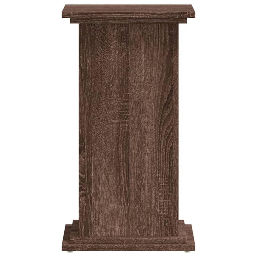 Plantenstandaard 33x33x60 cm bewerkt hout bruin eikenkleurig
