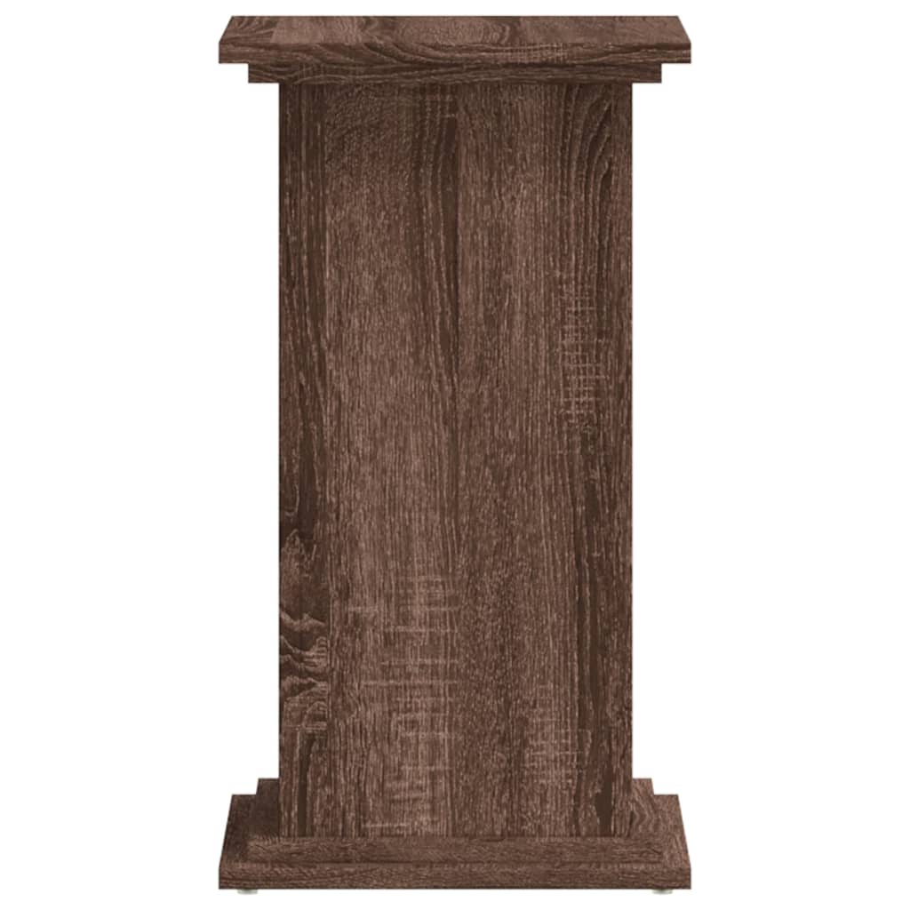 Plantenstandaard 33x33x60 cm bewerkt hout bruin eikenkleurig