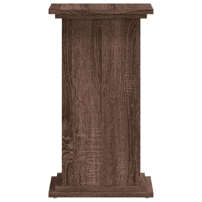 Plantenstandaard 33x33x60 cm bewerkt hout bruin eikenkleurig