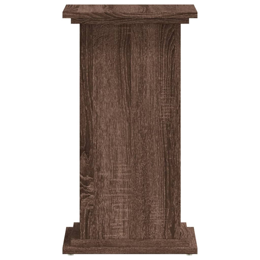 Plantenstandaard 33x33x60 cm bewerkt hout bruin eikenkleurig