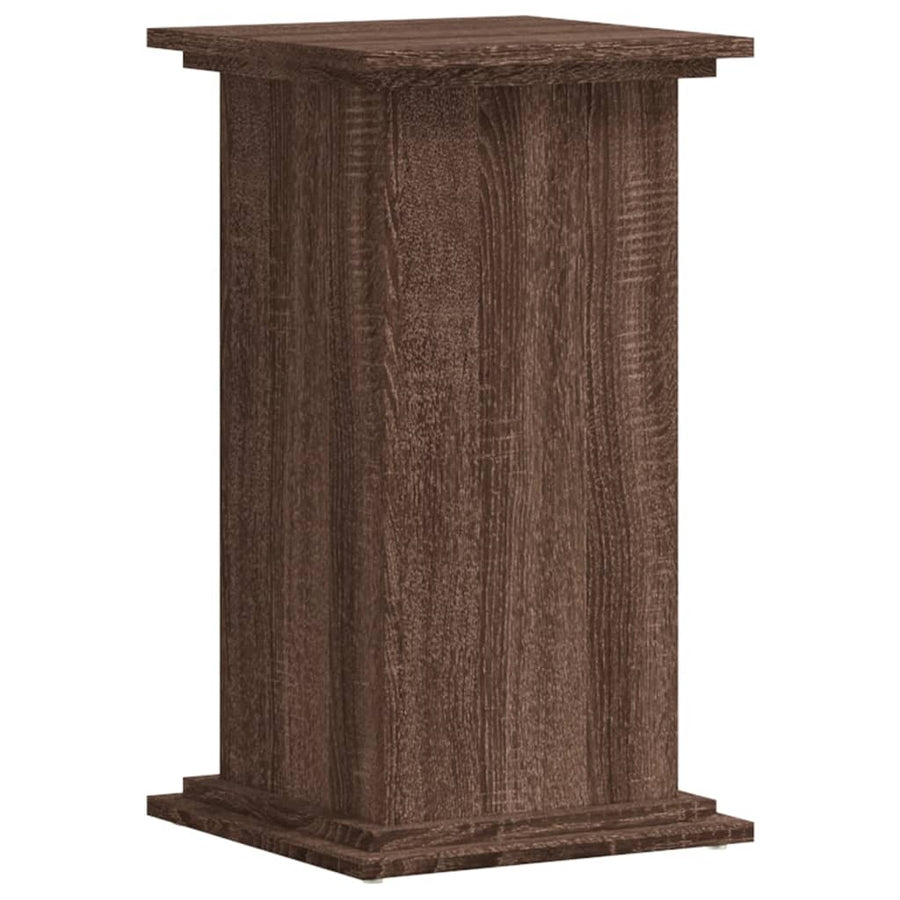 Plantenstandaard 33x33x60 cm bewerkt hout bruin eikenkleurig