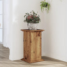 Plantenstandaard 33x33x60 cm bewerkt hout oud houtkleurig