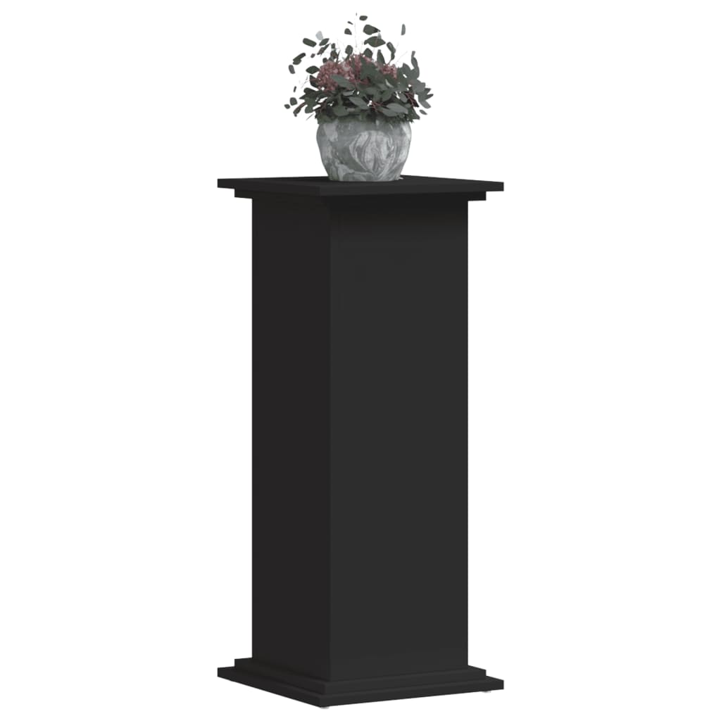 Plantenstandaard 33x33x80 cm bewerkt hout zwart