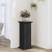 Plantenstandaard 33x33x80 cm bewerkt hout zwart muurbevestiging