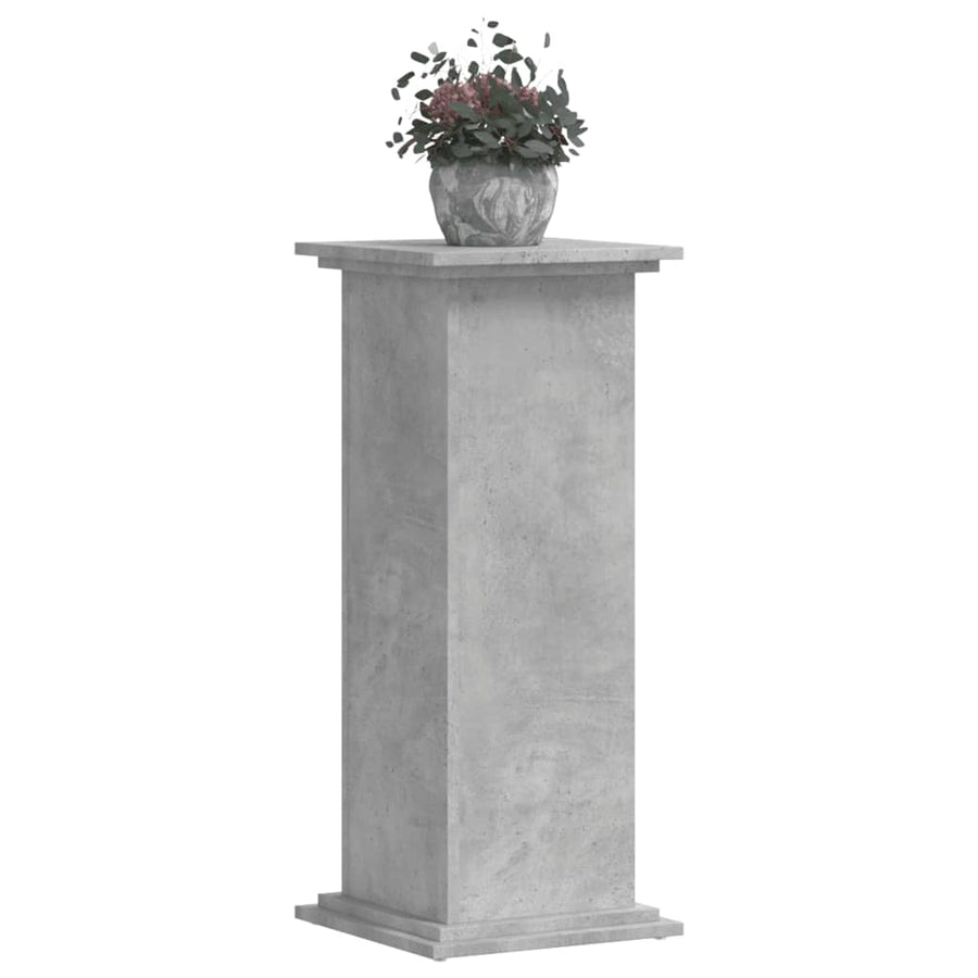 Plantenstandaard 33x33x80 cm bewerkt hout betongrijs