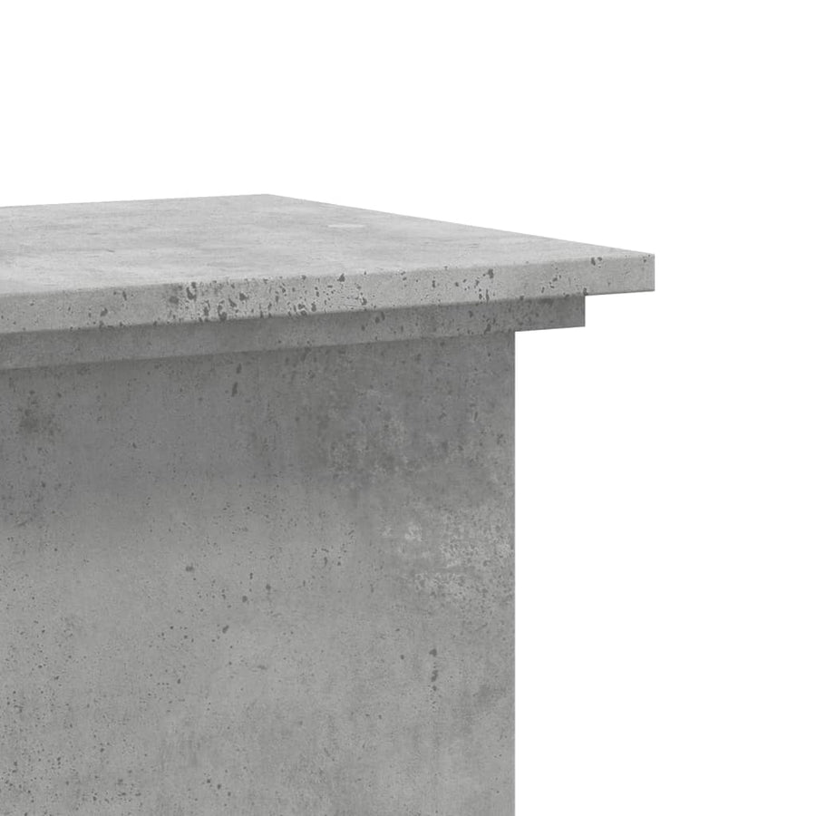 Plantenstandaard 33x33x80 cm bewerkt hout betongrijs