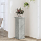 Plantenstandaard 33x33x80 cm bewerkt hout betongrijs muurbevestiging