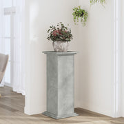 Plantenstandaard 33x33x80 cm bewerkt hout betongrijs muurbevestiging