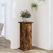 Plantenstandaard 33x33x80 cm bewerkt hout gerookt eiken