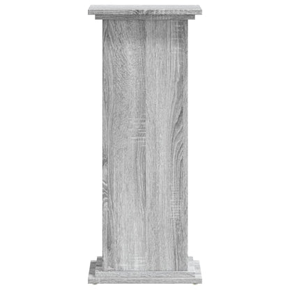 Plantenstandaard 33x33x80 cm bewerkt hout grijs sonoma eiken