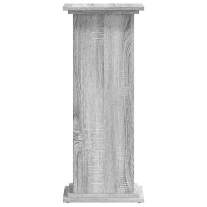 Plantenstandaard 33x33x80 cm bewerkt hout grijs sonoma eiken