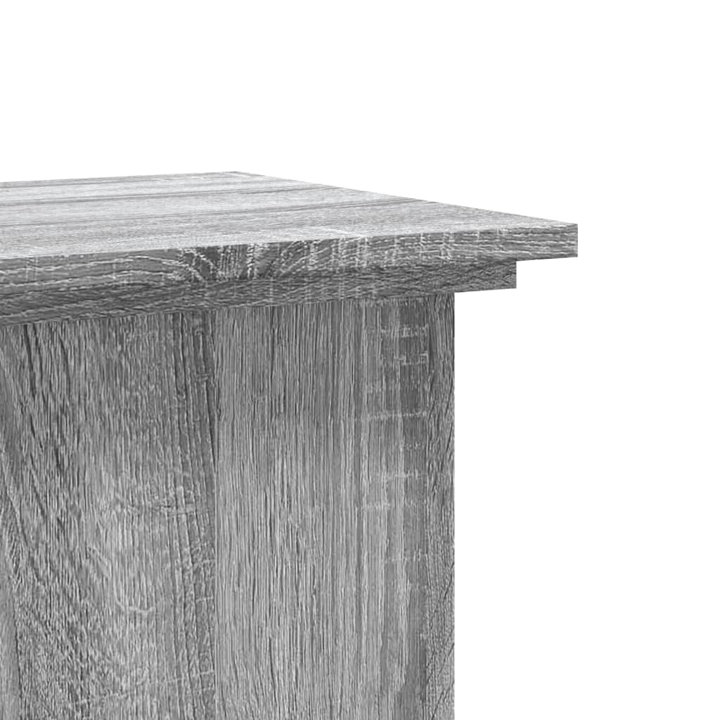 Plantenstandaard 33x33x80 cm bewerkt hout grijs sonoma eiken
