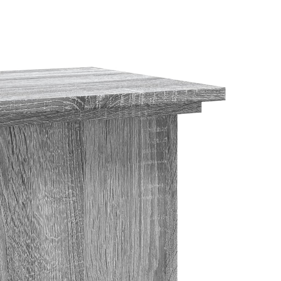Plantenstandaard 33x33x80 cm bewerkt hout grijs sonoma eiken