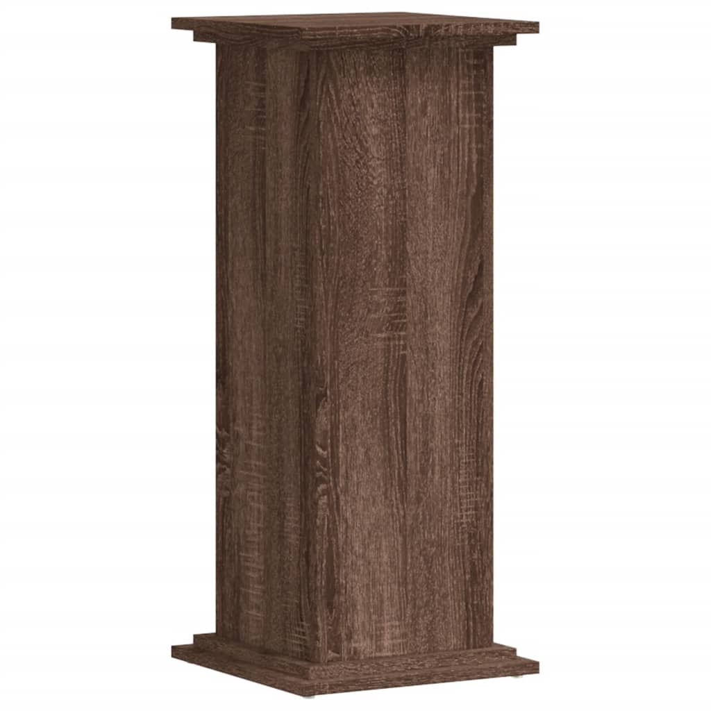 Plantenstandaard Bewerkt Hout Ig 33 x 33 x 80 cm bruin eikenkleur