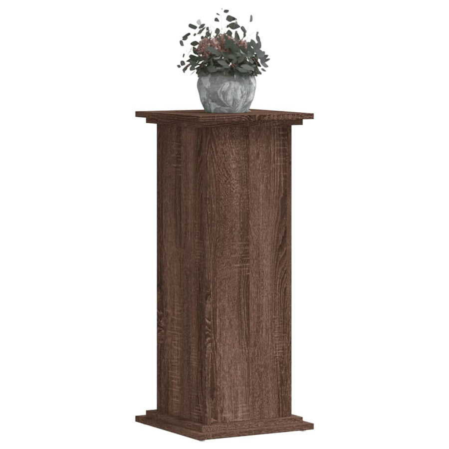 Plantenstandaard Bewerkt Hout Ig 33 x 33 x 80 cm bruin eikenkleur
