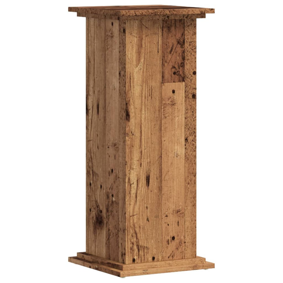 Plantenstandaard Bewerkt Hout Kleurig 33 x 33 x 80 cm Oud hout