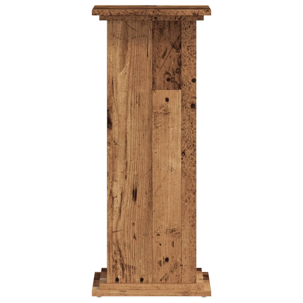 Plantenstandaard Bewerkt Hout Kleurig 33 x 33 x 80 cm Oud hout