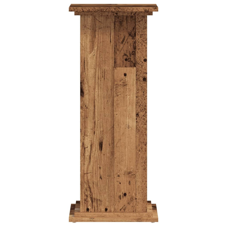 Plantenstandaard Bewerkt Hout Kleurig 33 x 33 x 80 cm Oud hout