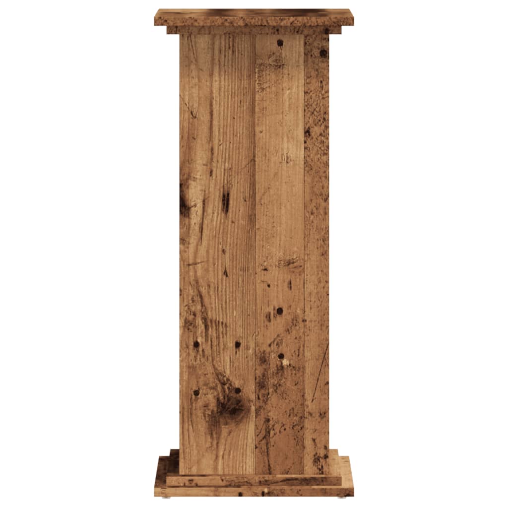 Plantenstandaard Bewerkt Hout Kleurig 33 x 33 x 80 cm Oud hout