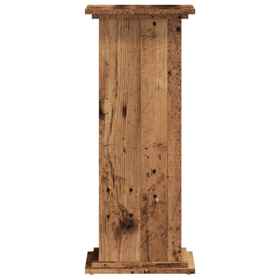 Plantenstandaard Bewerkt Hout Kleurig 33 x 33 x 80 cm Oud hout