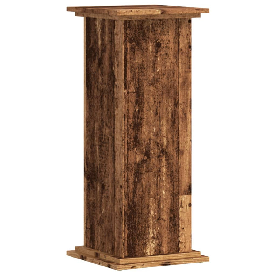 Plantenstandaard Bewerkt Hout Kleurig 33 x 33 x 80 cm Oud hout