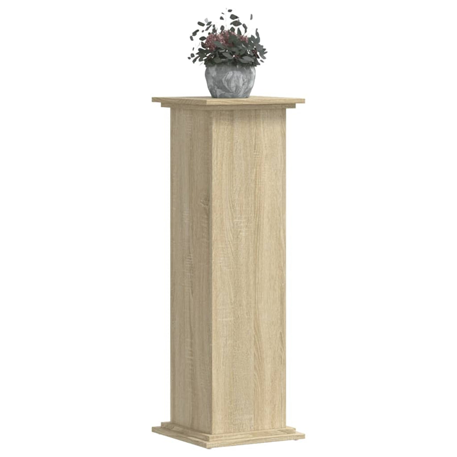 Plantenstandaard 33x33x100 cm bewerkt hout sonoma eikenkleurig