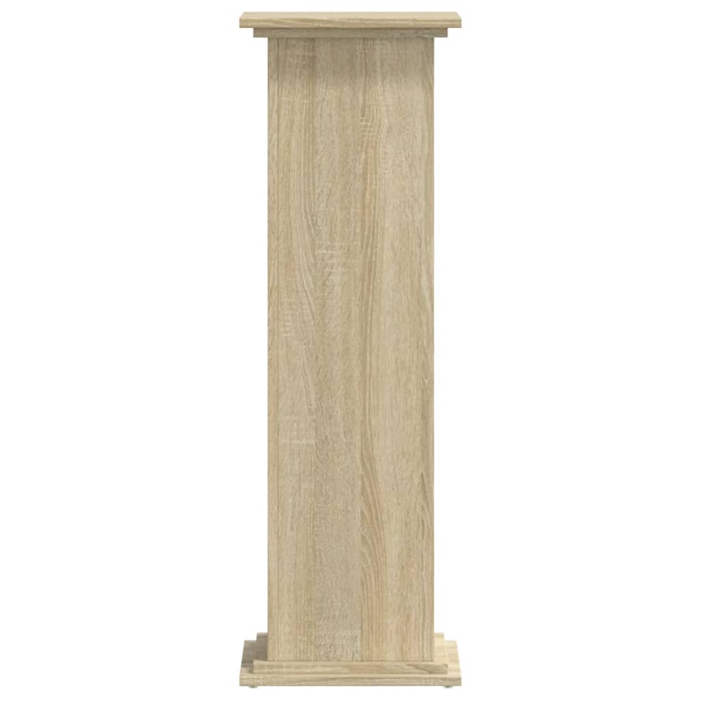 Plantenstandaard 33x33x100 cm bewerkt hout sonoma eikenkleurig