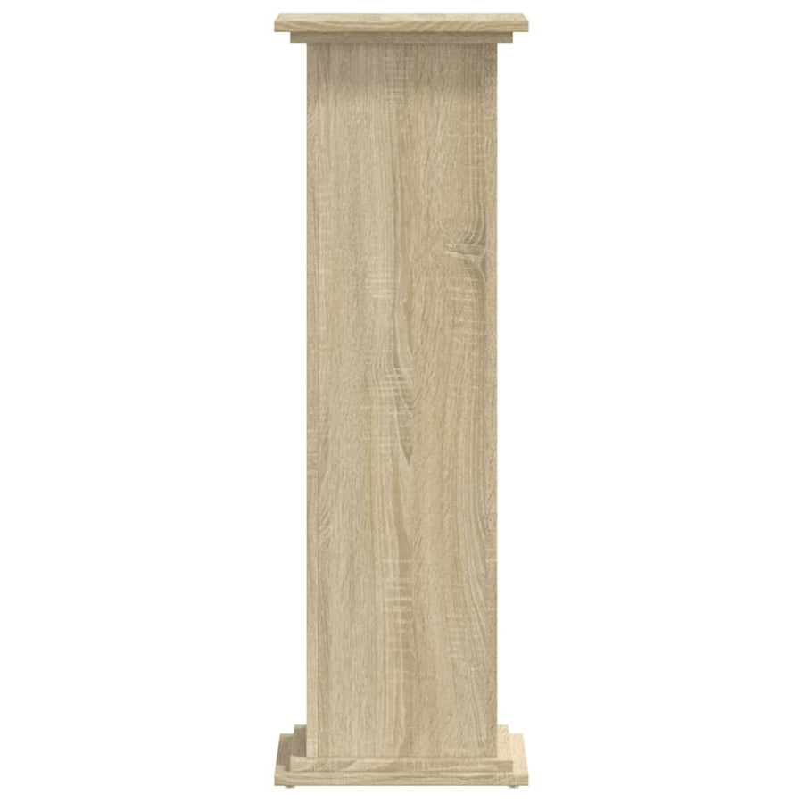 Plantenstandaard 33x33x100 cm bewerkt hout sonoma eikenkleurig