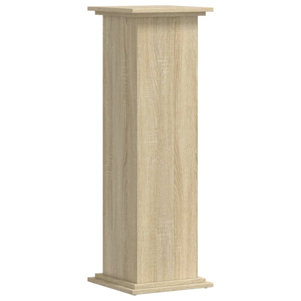 Plantenstandaard 33x33x100 cm bewerkt hout sonoma eikenkleurig