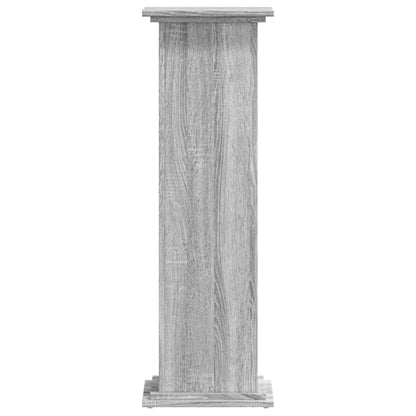 Plantenstandaard 33x33x100 cm bewerkt hout grijs sonoma eiken