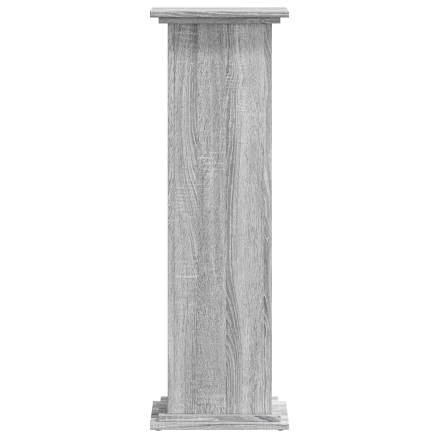 Plantenstandaard 33x33x100 cm bewerkt hout grijs sonoma eiken