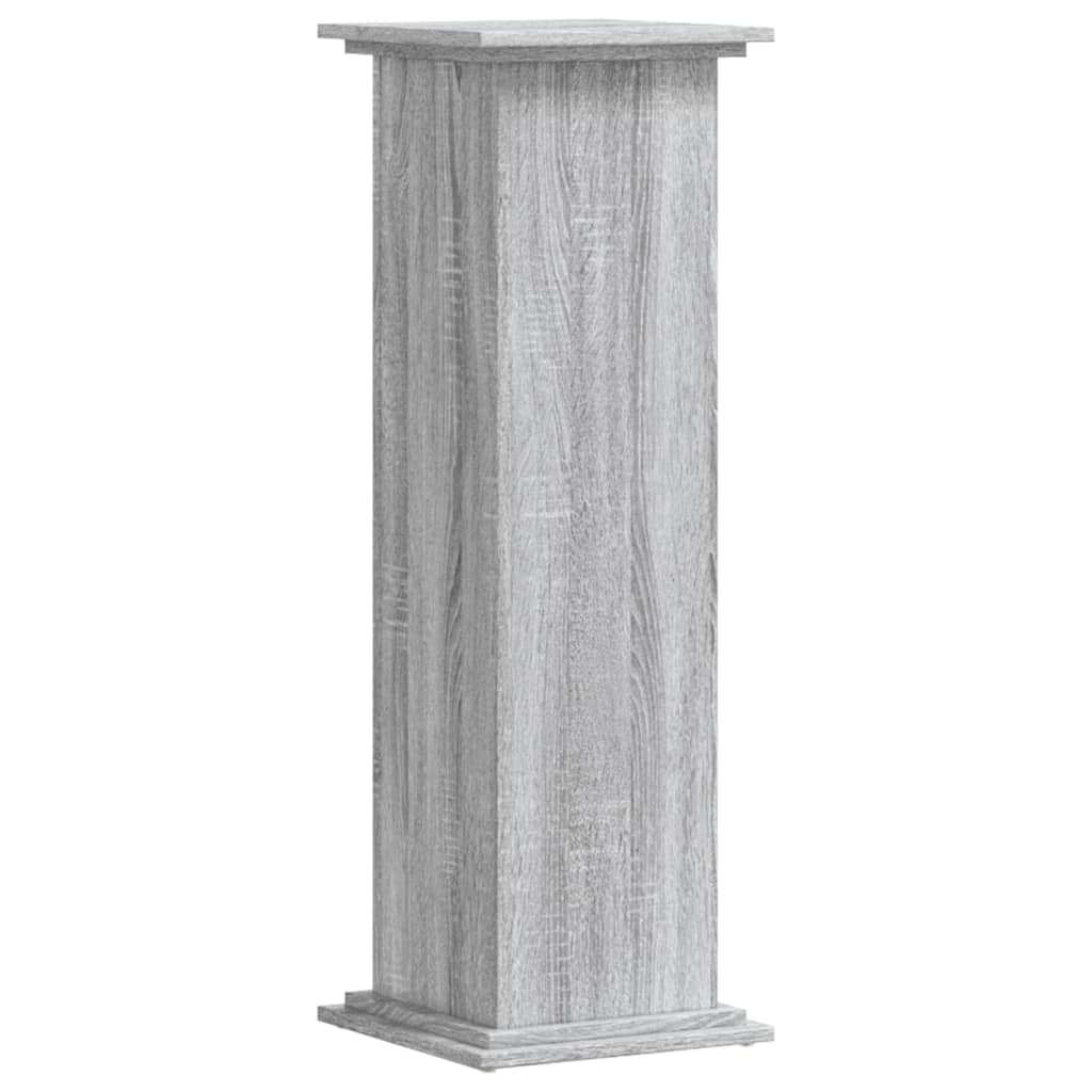 Plantenstandaard 33x33x100 cm bewerkt hout grijs sonoma eiken