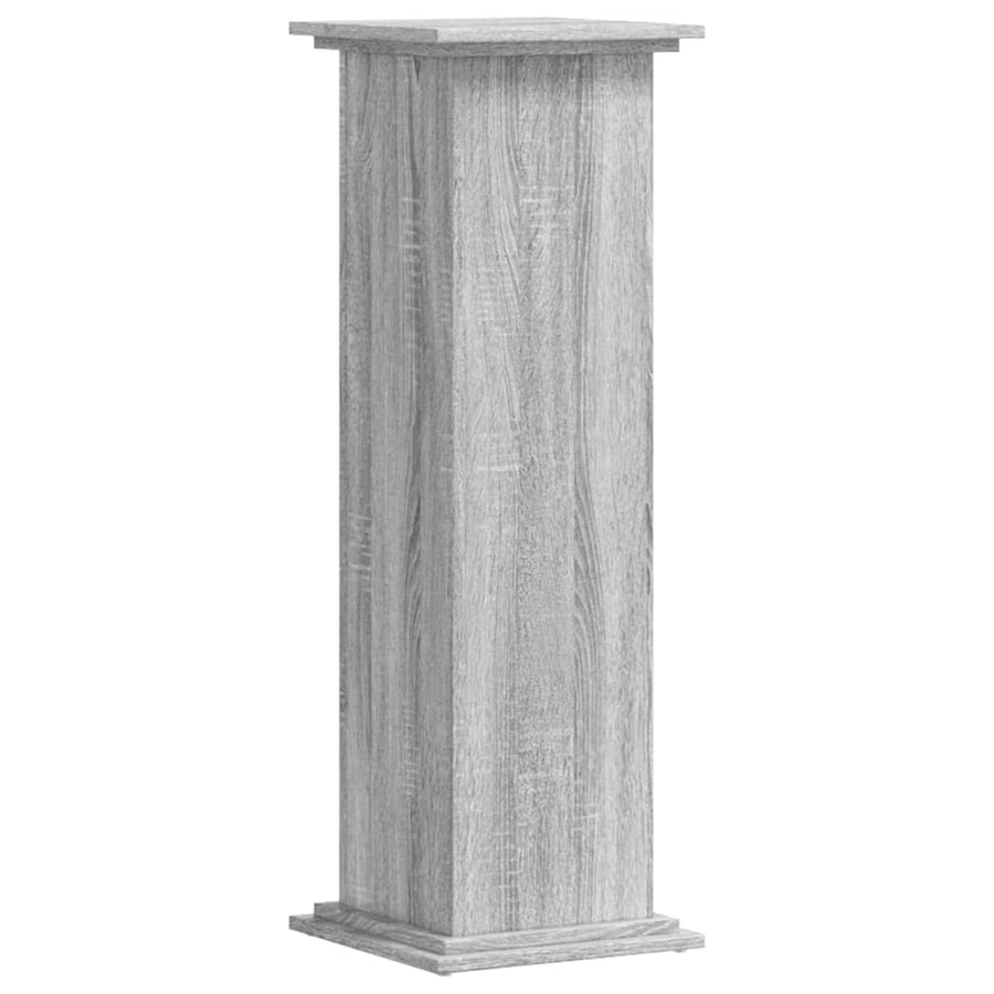 Plantenstandaard 33x33x100 cm bewerkt hout grijs sonoma eiken