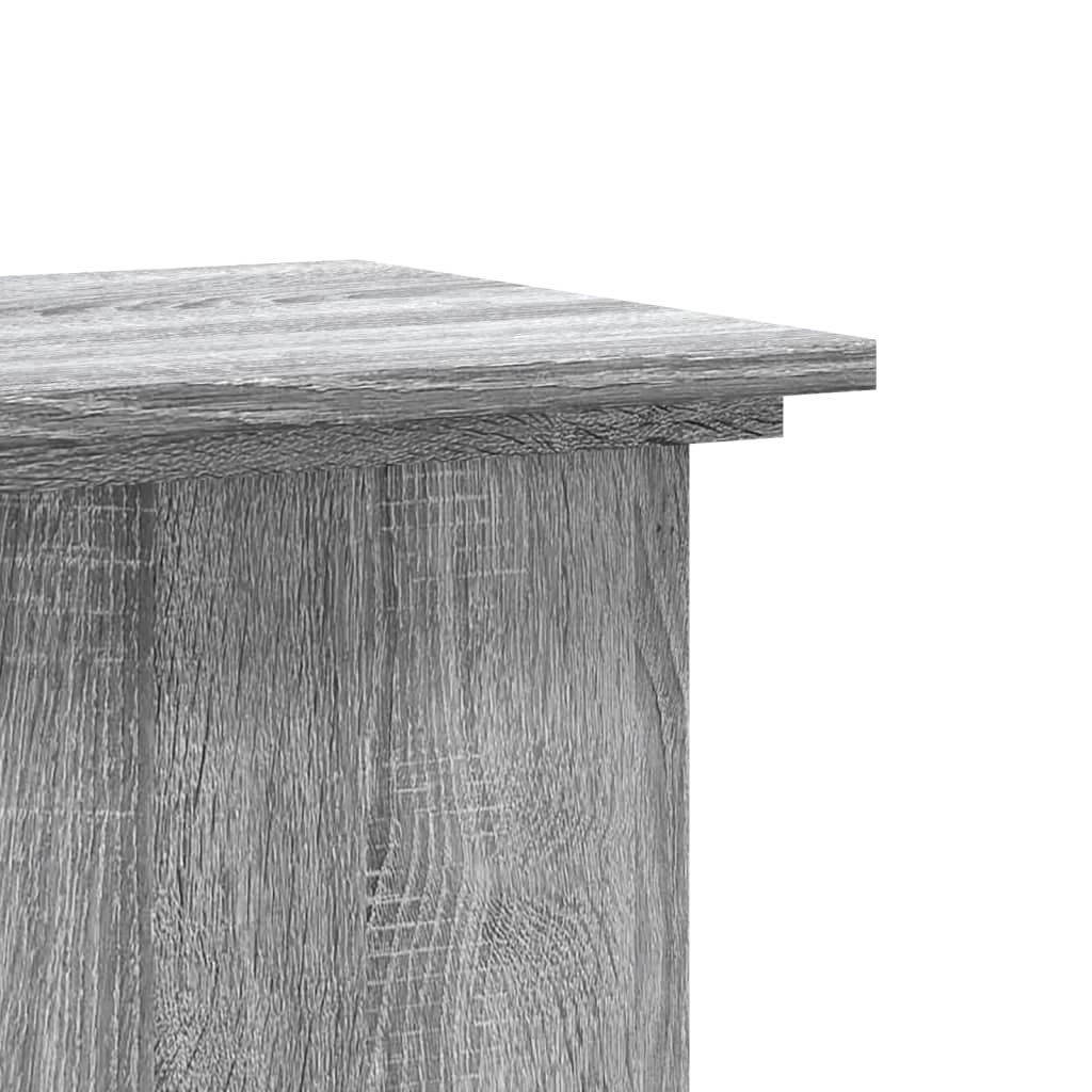 Plantenstandaard 33x33x100 cm bewerkt hout grijs sonoma eiken