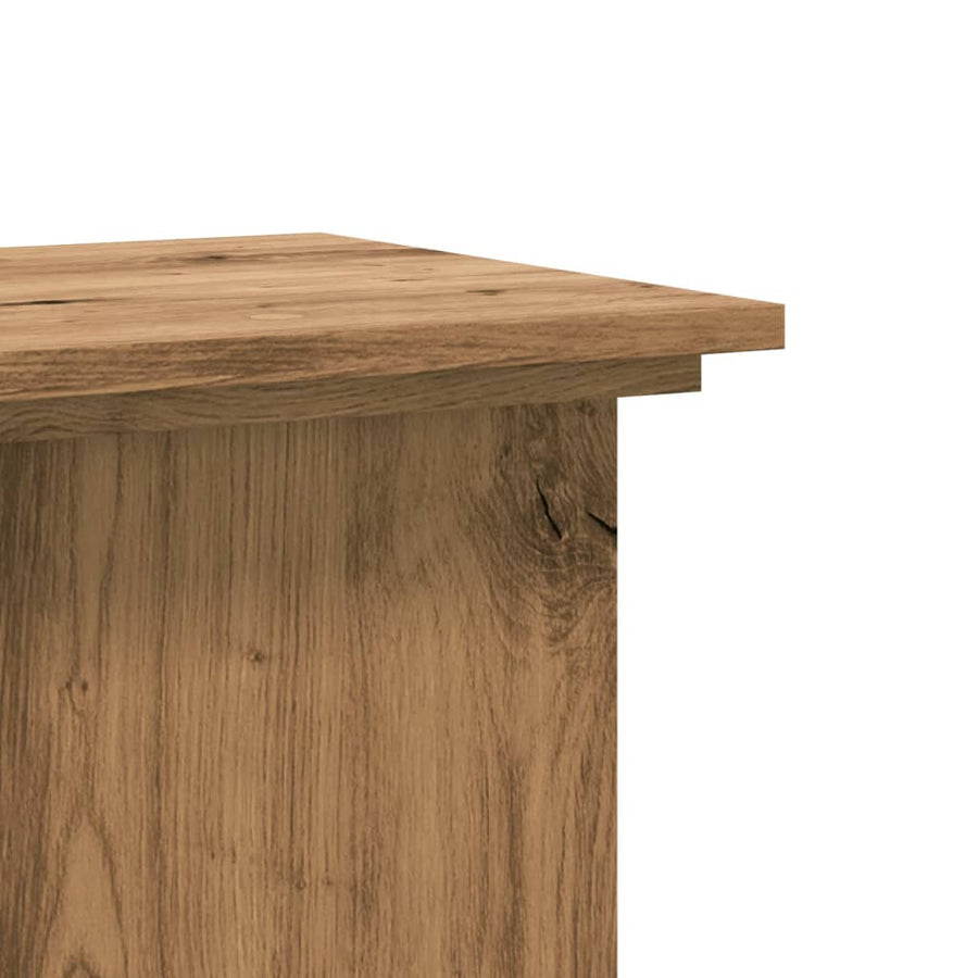 Plantenstandaard 33x33x100 cm bewerkt hout artisanaal eiken