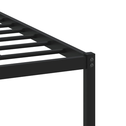 Bedframe met hoofdbord metaal gerookt eikenkleurig 120x200 cm