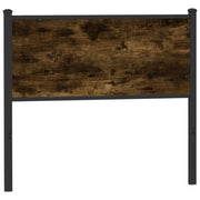 Hoofdbord 107 cm bewerkt hout staal gerookt eiken