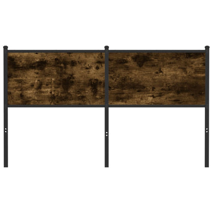 Hoofdbord Bewerkt Hout En Staal Kleurig 140 cm Gerookt eiken