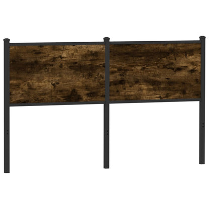 Hoofdbord Bewerkt Hout En Staal Kleurig 140 cm Gerookt eiken