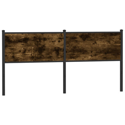 Hoofdbord Bewerkt Hout En Staal Kleurig 160 cm Gerookt eiken