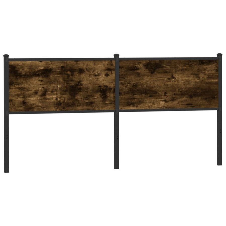 Hoofdbord Bewerkt Hout En Staal Kleurig 160 cm Gerookt eiken