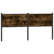 Hoofdbord 180 cm bewerkt hout staal gerookt eiken