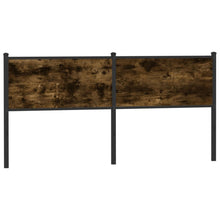 Hoofdbord Bewerkt Hout En Staal Kleurig 180 cm Gerookt eiken