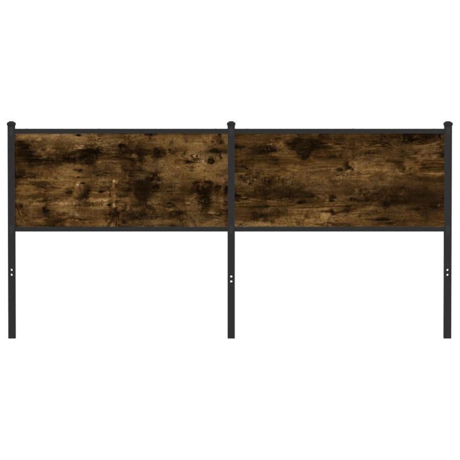 Hoofdbord Bewerkt Hout En Staal Kleurig 180 cm Gerookt eiken