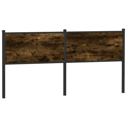Hoofdbord Bewerkt Hout En Staal Kleurig 180 cm Gerookt eiken