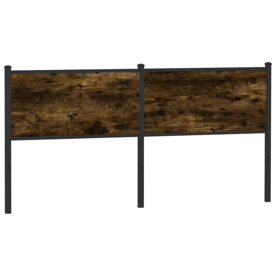 Hoofdbord Bewerkt Hout En Staal Kleurig 180 cm Gerookt eiken