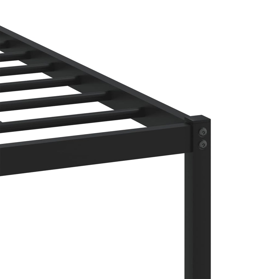 Bedframe met hoofdbord metaal sonoma eikenkleurig 100x200 cm