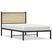 Bedframe 100x200 cm metaal sonoma eiken