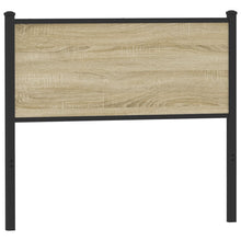 Hoofdbord 107 cm bewerkt hout en staal sonoma eikenkleurig