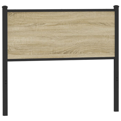 Hoofdbord 107 cm bewerkt hout en staal sonoma eikenkleurig